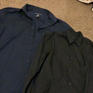 H&M button up M shirt Black Navy Blue